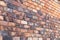 Background texture of red burnt brick wall,masonry house