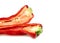 Background texture of tasty fresh red capsicum pepper with copyspace