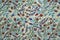 Background texture of tiled ceramic mural in the style of Iznik pottery