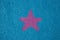 Background texture wall plaster barbed not equal blue putty outside star love pink