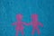 Background texture wall plaster barbed not equal blue putty outside star love pink man woman family