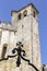 Background tower with a bell of the monastery Templar