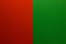 Background of two vertical rectangles red and green. Sheets of blank red and green paper with fine texture, split vertically,