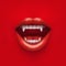 Background of vampire mouth with open lips