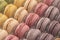 Background of Various of French Macarons Flavors