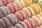 Background of Various of French Macarons Flavors