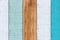 Background of vintage wooden planks in blue, aqua, turquoise and white