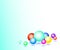 Background with volumetric multicolored balls 3d.Vector illustration.