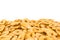 Background, wallpapper of heap of dried banana chips with banana cluster