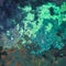 Background watercolor splotch liquid effect - green blue aurora color