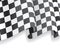 Background with waving racing Flag. Vector