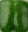 Background of wet green bell pepper