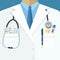 Background of white doctors suit