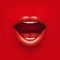 Background of Womans mouth with open lips.