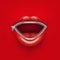 Background Womans mouth with open lips. Concept of