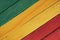 Background wood green, yellow, red old retro vintage style, rasta reggae flag