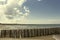 Background, wooden breakwaters by the sea1