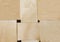 Background woven light beige cloth with wide birch bark strips intertwined eco