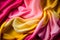 background of yellow and pink chiffon fabric. Generative AI, Generative, AI