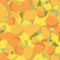 Background of yellow turnips. Vector seamless pattern of vegetables. Vector texture