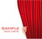 Backgrounds with red velvet curtain. Vector