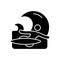 Backhand bottom turn in surfing black glyph icon