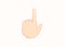 Backhand index pointing up icon. Hand gesture emoji vector illustration