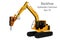 Backhoe and hydraulics hammer machine