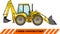 Backhoe loader. Heavy construction machines