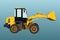 Backhoe loader machinery isolated vector