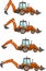 Backhoe loaders. Heavy construction machines