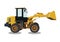 Backhoe, machinery car, construction sign vector