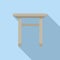 Backless chair icon flat vector. Home garden interior