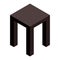 Backless stool icon, isometric style