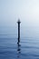 Backlight beacon in Mediterranean blue sea