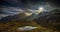 A backlight scene from Mt.` Kollfjellet` in Flakstad island