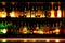 backlighted bottles club bar background