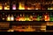 backlighted bottles club bar background