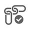 Backlink Checker icon. Gray vector graphics