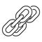 Backlink strategy links icon, outline style