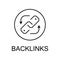 backlinks line icon. Element of seo and web optimization icon with name for mobile concept and web apps. Thin line backlinks line