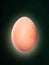 Backlit Brown Egg Isolated on Chalkboard Background With Copy Space