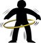 Backlit Person Using Hula Hoop