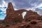 Backlit Turret Arch Before Sunset