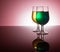 Backlit wine glasses