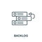 Backlog icon. Line style element from agile collection. Thin Backlog icon for templates, infographics and more