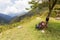 Backpack bag rucksack viewpoint rest beauty landscape view, Bolivia