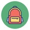 Backpack, baggage Vector Icon which can easily edit