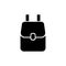 Backpack black sign icon. Vector illustration eps 10