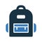 Backpack, camping, education, travel bag icon